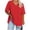 Red, variant on Vivianyo HD Women's Oversized V Neck T-Shirt, Summer Short Sleeve Casual Loose Fit Tee for Everyday Wear, Women's Beige-a, Sizes S-5XL