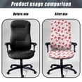 thumbnail image 4 of SCRAWLGOD Love Spots Red White Comfortable Computer Office Chair Cover Non-Slip Desk Chair Cover Washable Anti-Dust High Back Chair Slipcover for Valentine's Day, L, 4 of 7