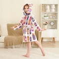 thumbnail image 4 of FORMRS Niños Bathrobe Unisex Hooded Robe Soft Plush Pajamas Sleepwear, Size 7-9T, Jam Jars, 4 of 7