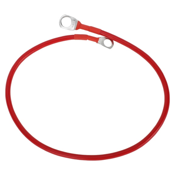 Unique Bargains 1 Pc 10 AWG Gauge 1.5FT Tinned Copper Battery Inverter Cable 3/8" Lug Red