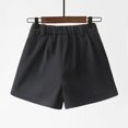 thumbnail image 4 of ZUKMRJPC Dressy Elastic High Waisted Shorts Baggy Office Work Short Loose Fit Wide Leg Shorts Zipper Front Shorts with Pocket, 4 of 4