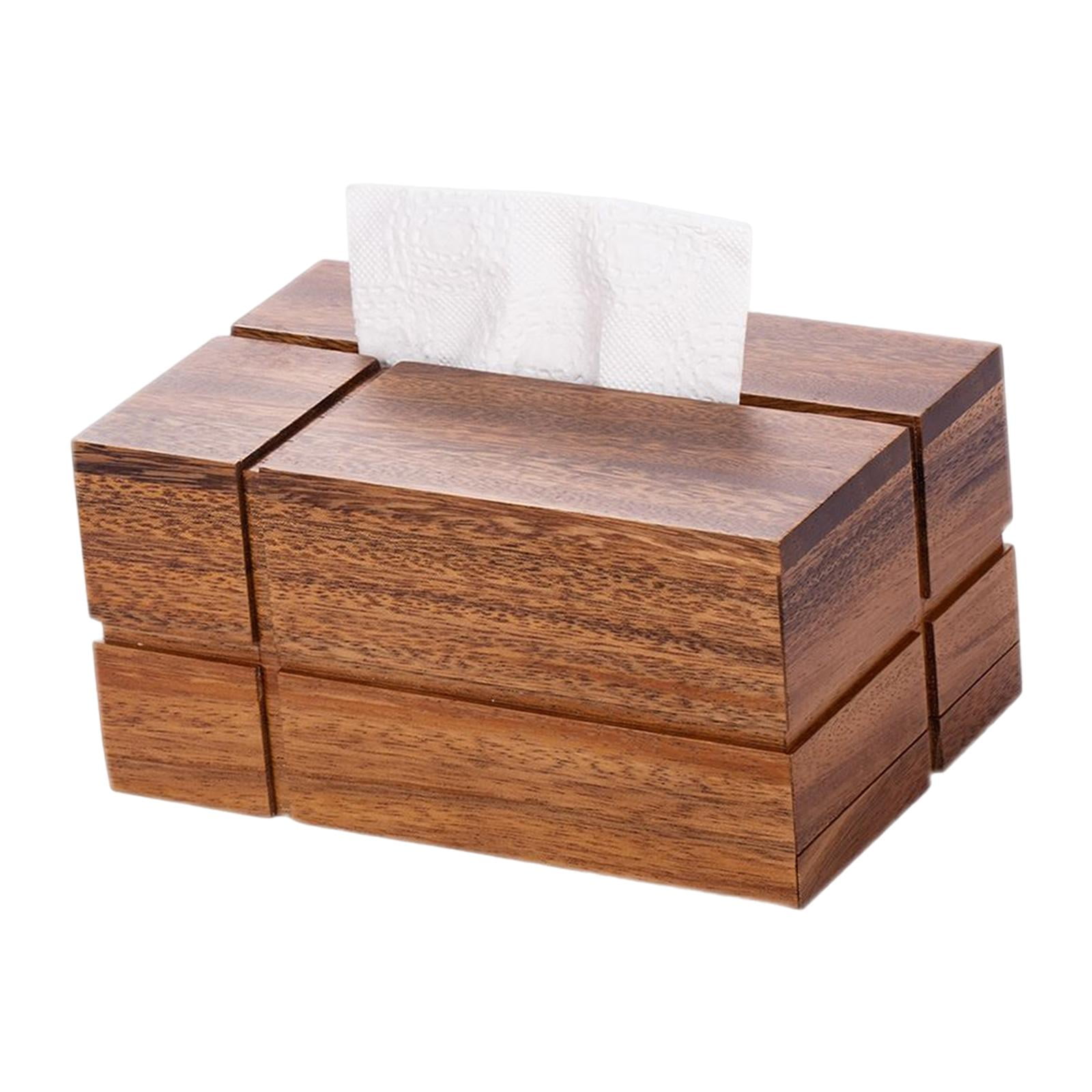 Wooden Desktop Tissue Paper Holder Tissue Storage Box Tissue Paper Organizer  with Toothpick Holder Napkin Holder - AliExpress