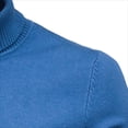 thumbnail image 4 of 2021 nuevo suéter de cuello alto de invierno para hombres, suéter cálido informal de Color sólido, suéter de manga larga de cuello alto ajustado de alta calidad para hombres AIOPESON Jersey cuello alto acrílico, 4 of 6