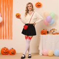thumbnail image 2 of Halloween Thigh High Stockings for Women Over The Knee Socks with Elegant Bow Detail Stretchy Solid Color Costume Hosiery Perfect for Cosplay Halloween Parties and Dress Up A, 2 of 6