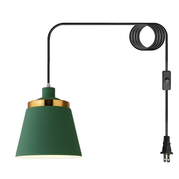 Hanging Lamp Plug In Dining Room Metal Green Bathroom Pendant Lights Plug In Chandelier Lighting With Long Cord