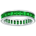 thumbnail image 2 of Bling Jewelry Womens Cubic Zirconia Cocktail Statement Ring: Emerald Cut Baguette CZ Eternity Band, 2 of 6