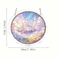 thumbnail image 3 of Round Acrylic Puzzle Suncatcher - Stained Glass Style Window Hanging Dreamy For Home Decor, 3 of 6