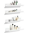 thumbnail image 4 of TABGIME Set of 4 Wall Shelf Acrylic Floating Shelves for Living Room Kitchen Bathroom Bedroom, 15 Inch White, 4 of 9