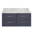 thumbnail image 7 of Hellsinki 48" Floating Wall Mounted Bathroom Vanity with Marine Gray Cabinet and Carrara Marble Top, 7 of 7