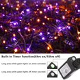 thumbnail image 2 of Orange Purple Halloween Lights 100FT 300 LED String Lights 8 Modes Timer Function Plug-in Halloween Twinkle Lights Connectable Waterproof Indoor Outdoor for Home Garden  Holiday Decor, 2 of 14