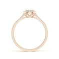 thumbnail image 2 of ANGARA Natural 0.08 Ct. Diamond Halo Engagement Ring in 14K Rose Gold for Women (Ring Size: 3), 2 of 9
