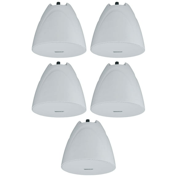 5 Rockville PEN-525T White 5.25" 70V Hanging Pendant Speakers For Restaurant/Bar