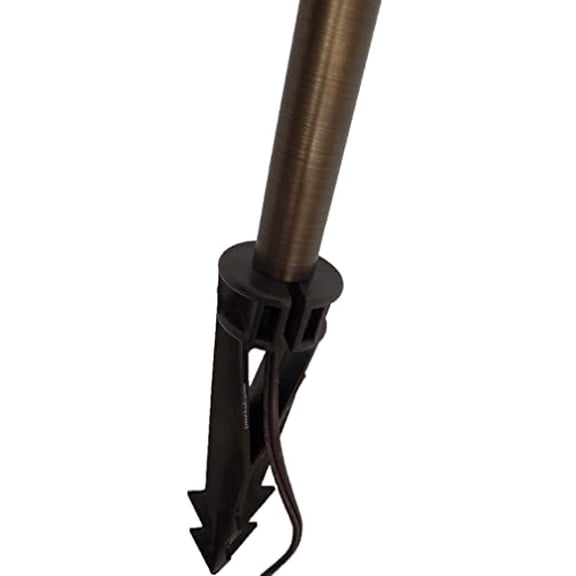 Ironsmith Lighting Products Spike Mount with 1/2" NPT Thread - In-Ground 8-Inch Support Stakes for 12V Light Fixture, Universal Use, Durable ABS Plastic, Flat top with Wireway, Brown - Pack of 6