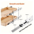 thumbnail image 3 of 2 Tier Pull Out Cabinet Organizer, 14"W x 21"D Cabinet Drawer, Soft Close Slide out Shelf, Heavy-Duty Sliding Wood Drawer, Adjustable Base Cabinet Organization for Kitchen Pantry Bathroom, 3 of 6