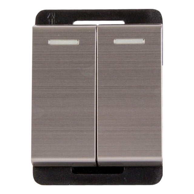 Interruptor Doble Leviton 1 Polo 1/2" Plata