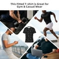 thumbnail image 6 of Bixox Men's White Pineapples Printed Short Sleeve Skinny Athletic T-Shirt, 6 of 6
