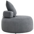 thumbnail image 4 of Roromall Modern Chenille Accent Chair 32" Barrel Chair Leisure Round Sofa with Pillow for Living Room Bedroom Club Nursery Hotel Office Home, 4 of 9