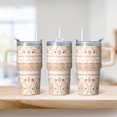 thumbnail image 2 of 20oz Travel Cup with Lid and Straw, Bohemian Stainless Steel Insulated Coffee Mug, Double Wall Vacuum Tumbler, Leakproof Thermal, 2 of 5