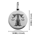 thumbnail image 2 of Stainless Steel Tribal Libra Zodiac (Scales) Round Medallion Keychain Circle Ring, 2 of 2
