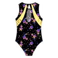 thumbnail image 4 of vastwit Girls Metallic Gymnastics Leotard Sleeveless Keyhole Back One Piece Ballet Dance Unitard Black Stars 8, 4 of 5