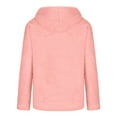 thumbnail image 6 of Mrat Women's Sweatshirt Fleece Hoodie Oversized Warm Pullover Fuzzy Pajama Tops Soft Loungewear S-20 Pink-A XXL, 6 of 7