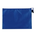 thumbnail image 3 of Bolsa con cremallera B5, carpeta de archivos con cremallera, bolsa para lápices, sobres para documentos, cartas, organizador de recibos para el hogar, Azul, 3 of 8