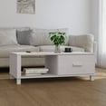 thumbnail image 1 of vidaXL Table Basse HAMAR Blanc 100x55x35 cm Bois Massif Pin, 1 of 5