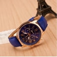 thumbnail image 1 of Reloj deportivo de cuarzo con múltiples punteros y correa de cristal azul para mujer, 1 of 2