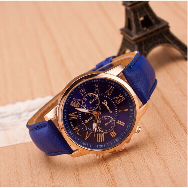 Reloj deportivo de cuarzo para mujer con esfera multipunto, cristal con luz azul y correa de pulsera.