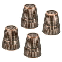 Uxcell Metal Sewing Thimbles, Sewing Thimble Finger Protector, Red Bronze 4Pcs