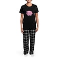 thumbnail image 4 of CafePress - Piggy Women's Dark Pajamas - Women's Short Sleeve Print T-Shirt and Pants Dark Cotton Pajama Set, 4 of 7