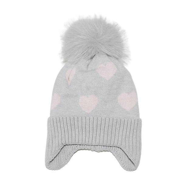 Gorro protector de orejas, diadema de rayas con lunares, gorro de punto para mujer en invierno.
