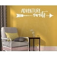 thumbnail image 3 of Adventure Awaits with Arrow Vinyl Lettering Art Wall Sticker Home Décor 36x10-Inch White, 3 of 6