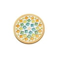 thumbnail image 2 of Gumesh Round Wooden Mosaic Tiles - Mixed Color Craft Set for Cup Mats, Coasters, 2 of 6