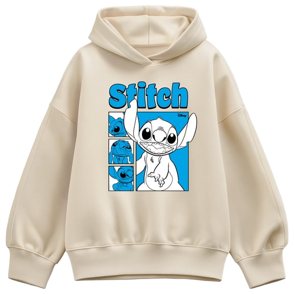 Lilo & Stitch - Stitch Grid Oversized Fleece Hoodie Sweatshirt