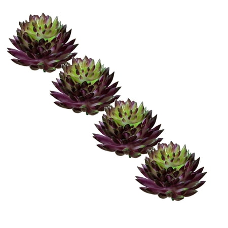 ZTTD 4 Pcs Mini Artificial Succulents Fake Succulents Plants Artificial Small Fake Plants Faux Succulents Unpotted for Lotus Landscape Decorative Garden Arrangement Decor
