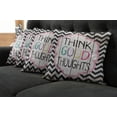 thumbnail image 2 of Ambesonne Saying Throw Pillow Cover 4 Pack, Think Thoughts Message, 18", Multicolor, 2 of 6