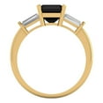 thumbnail image 4 of Three-Stone Engagement Ring for Women - 1.62ct Natural Onyx in 18K Yellow Gold Promise Ring, 4 of 6