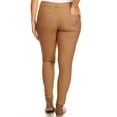 thumbnail image 3 of Women's Stretchy Slim Jeggings with 5 Pockets Cotton Blend, Khaki 3X-Large, 3 of 3