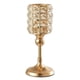 thumbnail image 2 of 1 candelabro de metal dorado con cristal para decoración de iglesias y cenas. Alto 26cm, 2 of 9