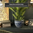 thumbnail image 5 of Red Lantern 12" Ladies Blue & White Porcelain Fishbowl Planter, 5 of 6