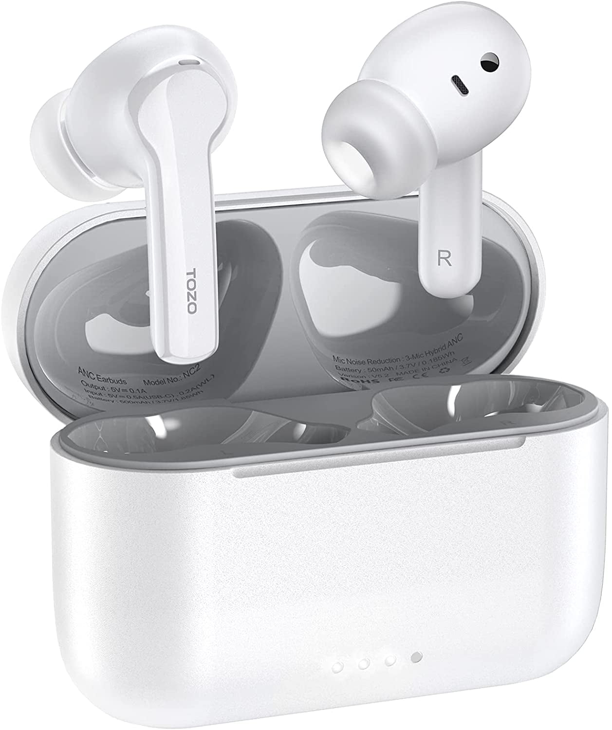 TOZO NC2 Wireless Earbuds Hybrid Active Noise Cancellation IPX6