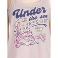 thumbnail image 4 of Disney's Little Mermaid Women's and Women's Plus Shorty Pajama Set, 2-Piece, 4 of 5