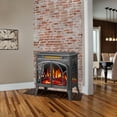 thumbnail image 4 of YUKOOL Electric Fireplace Heater, Freestanding Indoor Electric Fireplace Heater, Overheating Protection, Grey, 4 of 5