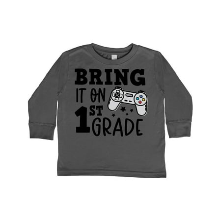 

Inktastic Bring it On 1st Grade Video Game Controller Gift Toddler Boy or Toddler Girl Long Sleeve T-Shirt