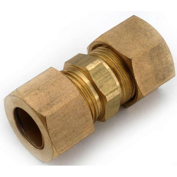 Anderson Metals 750062-06 Brass Compression Union Fitting 3/8"x3/8" Pack of 10