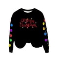 thumbnail image 4 of lulshou Sweatshirt for Women Christmas "Merry Christmas" Print Sweatshirt Fleece Crewneck Pullover Cozy Long Sleeve Casual Top, Black, M, 4 of 9