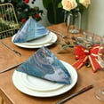 thumbnail image 3 of Cloth Napkins Set of6 100% Satin Peachskin Velvet 20x20inx6 Napkins Cloth napkins are washable Soft and Absorbent Holy Unicorns, 3 of 8