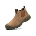 thumbnail image 5 of Fangasis Men Work Boots Breathable Safety Shoes Slip Resistant Protection Boot Outdoor Comfort Chelsea Booties Camel 1# 8.5, 5 of 9