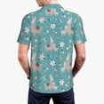 thumbnail image 3 of Balery Teal Mama Llama Printed Men’s Short Sleeve Polo Shirt, Midweight Men's Shirt,Golf Polo shirts -3X-Large, 3 of 8